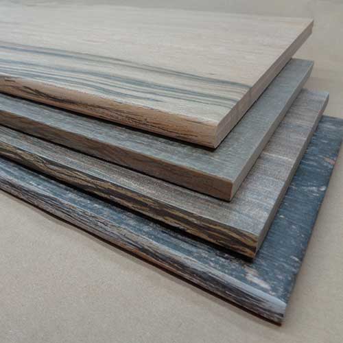 Image of plank tiles with wood-look glaze