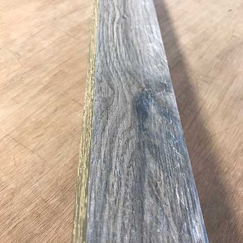 Image of wood look bullnose on wood look tile